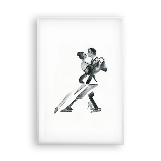 Obraz - Plakat - W jednym rytmie - 61x91cm - Tango Taniec Tancerz - Foto Plakaty na ścianę w ramie białej - Plakat do Salonu Sypialni ARTTOR ARTTOR