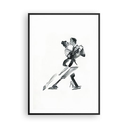 Obraz - Plakat - W jednym rytmie - 70x100cm - Tango Taniec Tancerz - Foto Plakaty w ramie koloru czarnego do Salonu Sypialni ARTTOR ARTTOR