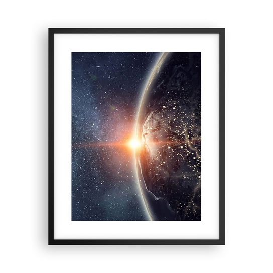 Obraz - Plakat - W nowej perspektywie - 40x50cm - Kosmos Galaktyka Wszechświat - Foto Plakaty w ramie koloru czarnego do Salonu Sypialni ARTTOR ARTTOR