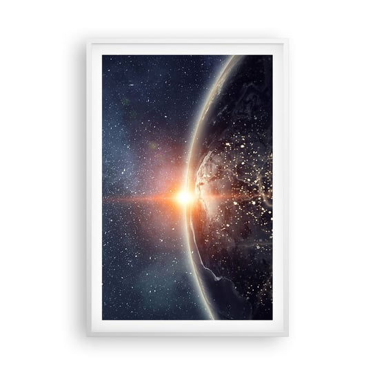 Obraz - Plakat - W nowej perspektywie - 61x91cm - Kosmos Galaktyka Wszechświat - Foto Plakaty na ścianę w ramie białej - Plakat do Salonu Sypialni ARTTOR ARTTOR