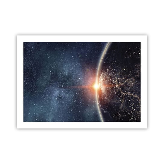 Obraz - Plakat - W nowej perspektywie - 70x50cm - Kosmos Galaktyka Wszechświat - Nowoczesny modny obraz Plakat bez ramy do Salonu Sypialni ARTTOR ARTTOR