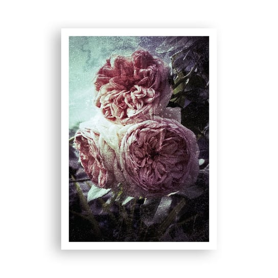 Obraz - Plakat - W romantycznym klimacie - 70x100cm - Kwiaty Vintage Bukiet - Foto Plakaty bez ramy na ścianę do Salonu Sypialni ARTTOR ARTTOR
