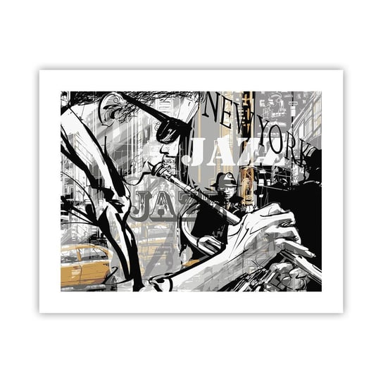 Obraz - Plakat - W rytmie Nowego Jorku - 50x40cm - Nowy Jork Muzyka Jazz - Foto Plakaty bez ramy do Salonu Sypialni ARTTOR ARTTOR