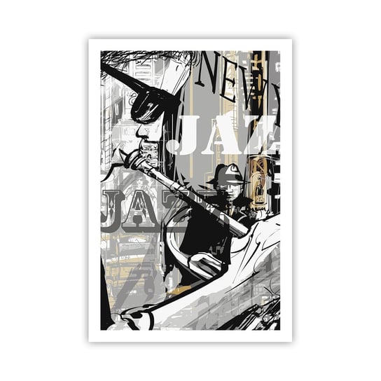 Obraz - Plakat - W rytmie Nowego Jorku - 61x91cm - Nowy Jork Muzyka Jazz - Foto Plakaty na ścianę bez ramy - Plakat do Salonu Sypialni ARTTOR ARTTOR