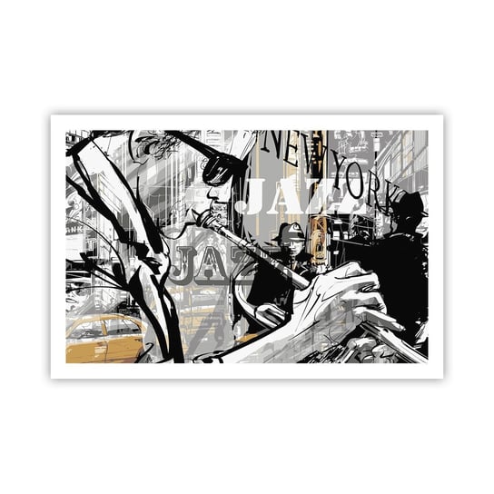 Obraz - Plakat - W rytmie Nowego Jorku - 91x61cm - Nowy Jork Muzyka Jazz - Foto Plakaty na ścianę bez ramy - Plakat do Salonu Sypialni ARTTOR ARTTOR