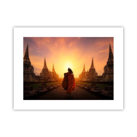 Obraz - Plakat - W spokoju przez wieczność - 40x30cm - Tajlandia Buddyzm Świątynia - Foto Plakaty na ścianę bez ramy - Plakat do Salonu Sypialni ARTTOR ARTTOR