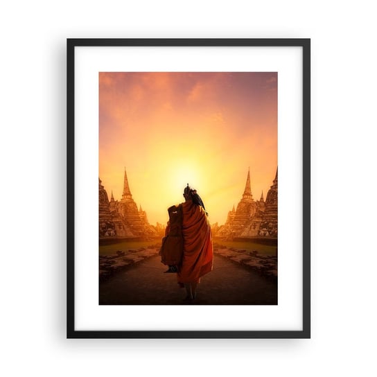 Obraz - Plakat - W spokoju przez wieczność - 40x50cm - Tajlandia Buddyzm Świątynia - Foto Plakaty w ramie koloru czarnego do Salonu Sypialni ARTTOR ARTTOR