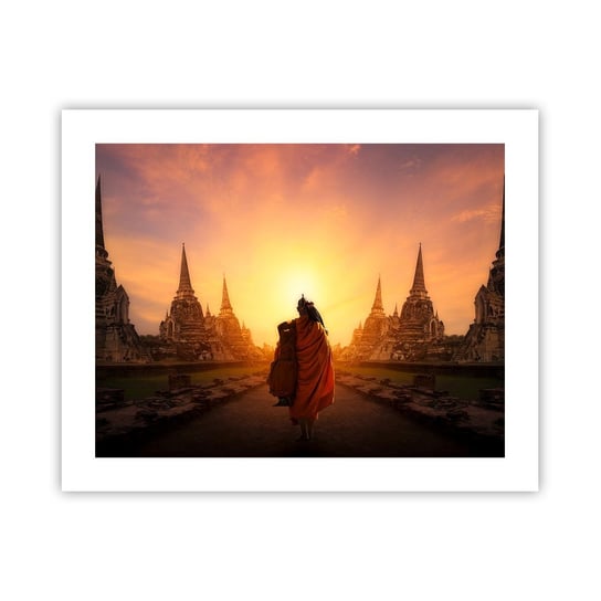 Obraz - Plakat - W spokoju przez wieczność - 50x40cm - Tajlandia Buddyzm Świątynia - Foto Plakaty bez ramy do Salonu Sypialni ARTTOR ARTTOR