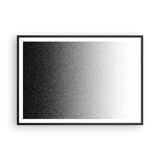 Obraz - Plakat - W stronę światła - 100x70cm - Czarno-Biały Abstrakcja Gradient - Foto Plakaty w ramie koloru czarnego do Salonu Sypialni ARTTOR ARTTOR
