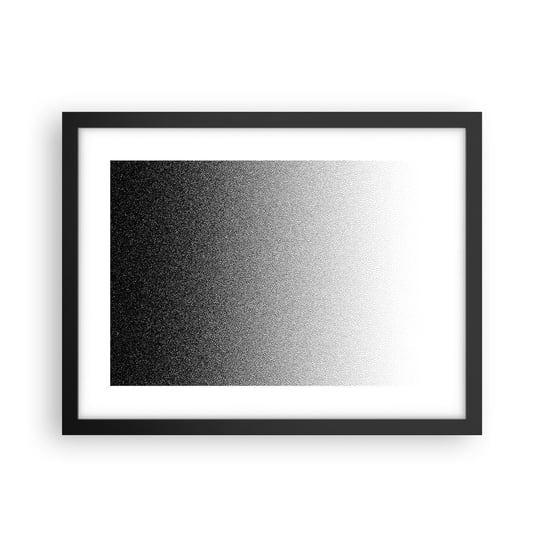 Obraz - Plakat - W stronę światła - 40x30cm - Czarno-Biały Abstrakcja Gradient - Foto Plakaty na ścianę w czarnej ramie - Plakat do Salonu Sypialni ARTTOR ARTTOR