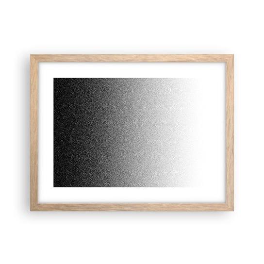 Obraz - Plakat - W stronę światła - 40x30cm - Czarno-Biały Abstrakcja Gradient - Foto Plakaty na ścianę w ramie jasny dąb - Plakat do Salonu Sypialni ARTTOR ARTTOR