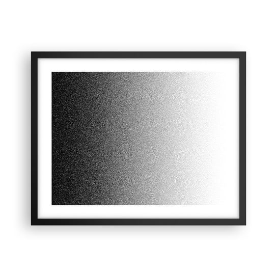 Obraz - Plakat - W stronę światła - 50x40cm - Czarno-Biały Abstrakcja Gradient - Foto Plakaty w ramie koloru czarnego do Salonu Sypialni ARTTOR ARTTOR