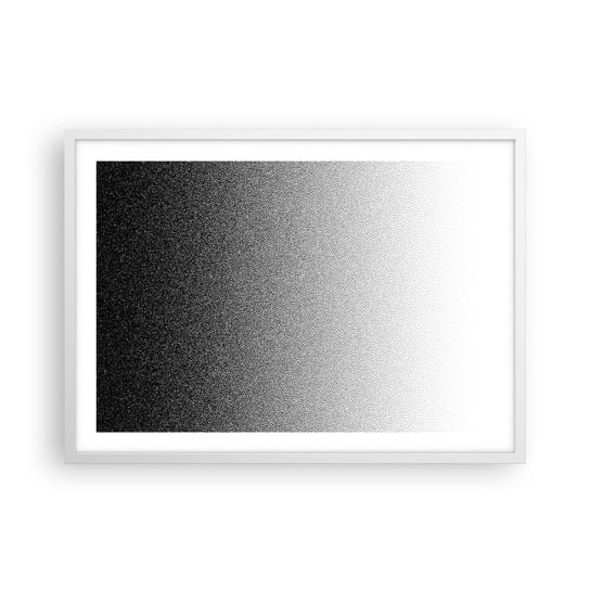 Obraz - Plakat - W stronę światła - 70x50cm - Czarno-Biały Abstrakcja Gradient - Nowoczesny modny obraz Plakat rama biała ARTTOR ARTTOR