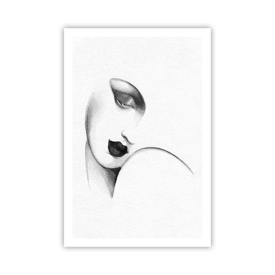 Obraz - Plakat - W stylu Łempickiej - 61x91cm - Portret Kobiety Kobieca Twarz Sztuka - Foto Plakaty na ścianę bez ramy - Plakat do Salonu Sypialni ARTTOR ARTTOR