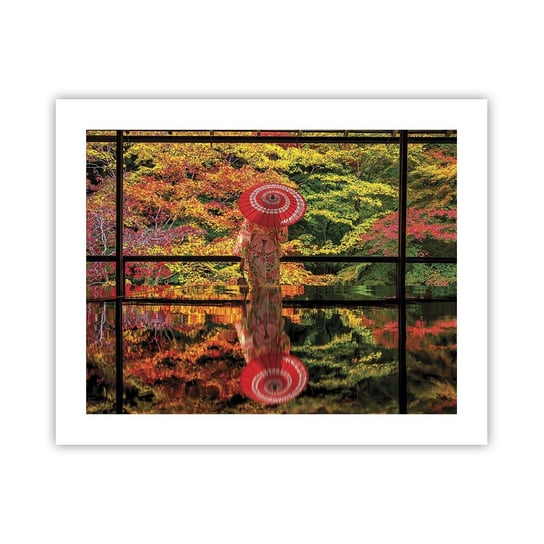 Obraz - Plakat - W świątyni natury - 50x40cm - Ogród Japoński Natura Gejsza - Foto Plakaty bez ramy do Salonu Sypialni ARTTOR ARTTOR