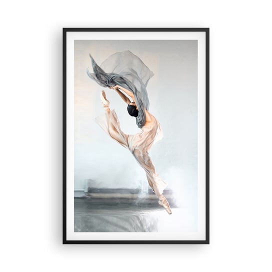 Obraz - Plakat - W tanecznym uniesieniu - 61x91cm - Baletnica Taniec Balet - Foto Plakaty na ścianę w czarnej ramie - Plakat do Salonu Sypialni ARTTOR ARTTOR
