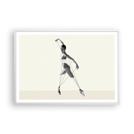 Obraz - Plakat - W teatrze świata - 100x70cm - Abstrakcja Baletnica Taniec - Foto Plakaty w ramie koloru białego do Salonu Sypialni ARTTOR ARTTOR