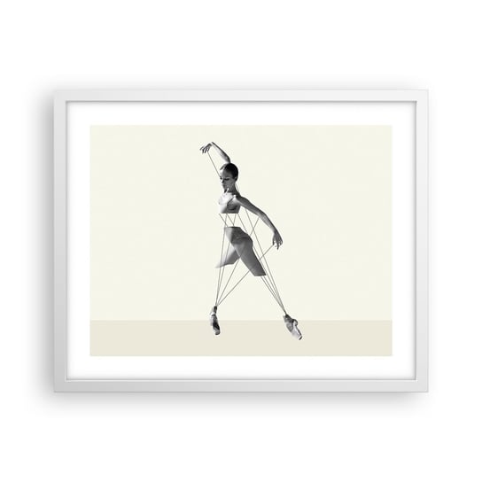 Obraz - Plakat - W teatrze świata - 50x40cm - Abstrakcja Baletnica Taniec - Foto Plakaty w ramie koloru białego do Salonu Sypialni ARTTOR ARTTOR