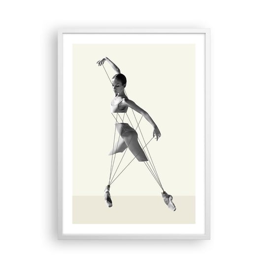 Obraz - Plakat - W teatrze świata - 50x70cm - Abstrakcja Baletnica Taniec - Nowoczesny modny obraz Plakat rama biała ARTTOR ARTTOR