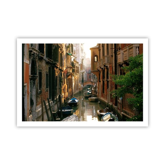 Obraz - Plakat - W weneckim zaułku - 91x61cm - Krajobraz Architektura Wenecja - Foto Plakaty na ścianę bez ramy - Plakat do Salonu Sypialni ARTTOR ARTTOR