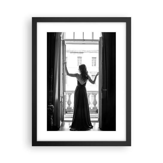 Obraz - Plakat - W wielkim stylu - 30x40cm - Kobieta Moda Modelka - Foto Plakaty na ścianę w czarnej ramie - Plakat do Salonu Sypialni ARTTOR ARTTOR