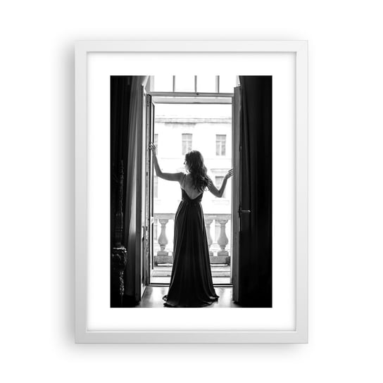 Obraz - Plakat - W wielkim stylu - 30x40cm - Kobieta Moda Modelka - Foto Plakaty na ścianę w ramie białej - Plakat do Salonu Sypialni ARTTOR ARTTOR