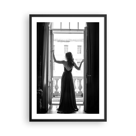 Obraz - Plakat - W wielkim stylu - 50x70cm - Kobieta Moda Modelka - Nowoczesny modny obraz Plakat czarna rama ARTTOR ARTTOR