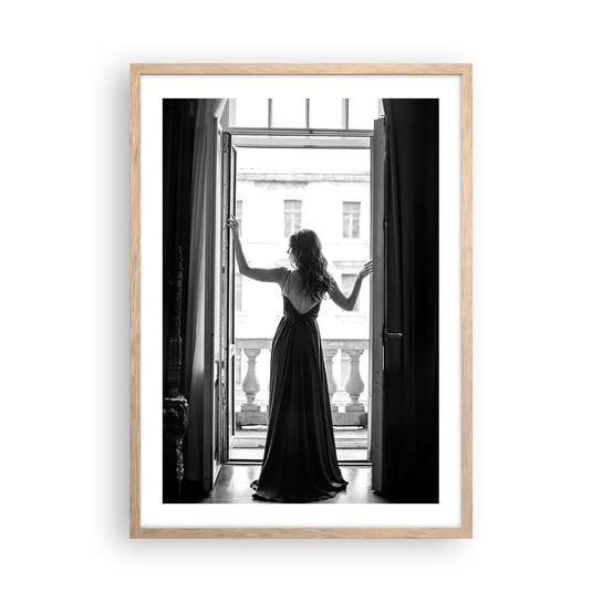 Obraz - Plakat - W wielkim stylu - 50x70cm - Kobieta Moda Modelka - Nowoczesny modny obraz Plakat rama jasny dąb ARTTOR ARTTOR