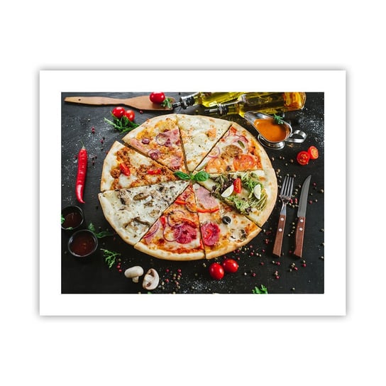 Obraz - Plakat - Wachlarz smaków - 50x40cm - Gastronomia Pizza Włochy - Foto Plakaty bez ramy do Salonu Sypialni ARTTOR ARTTOR