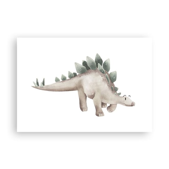 Obraz - Plakat - Wasz przyjaciel - 100x70cm - Dinozaur Dziecięcy Stegozaur - Foto Plakaty bez ramy na ścianę do Salonu Sypialni ARTTOR ARTTOR