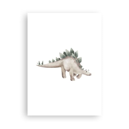 Obraz - Plakat - Wasz przyjaciel - 50x70cm - Dinozaur Dziecięcy Stegozaur - Nowoczesny modny obraz Plakat bez ramy do Salonu Sypialni ARTTOR ARTTOR