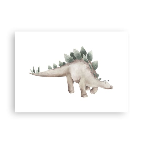 Obraz - Plakat - Wasz przyjaciel - 70x50cm - Dinozaur Dziecięcy Stegozaur - Nowoczesny modny obraz Plakat bez ramy do Salonu Sypialni ARTTOR ARTTOR
