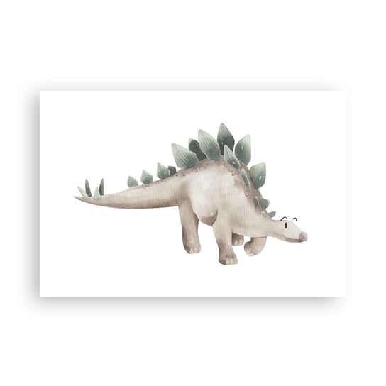 Obraz - Plakat - Wasz przyjaciel - 91x61cm - Dinozaur Dziecięcy Stegozaur - Foto Plakaty na ścianę bez ramy - Plakat do Salonu Sypialni ARTTOR ARTTOR