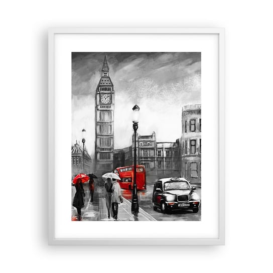 Obraz - Plakat - Wcale nie szare miasto - 40x50cm - Londyn Miasto Architektura - Foto Plakaty w ramie koloru białego do Salonu Sypialni ARTTOR ARTTOR