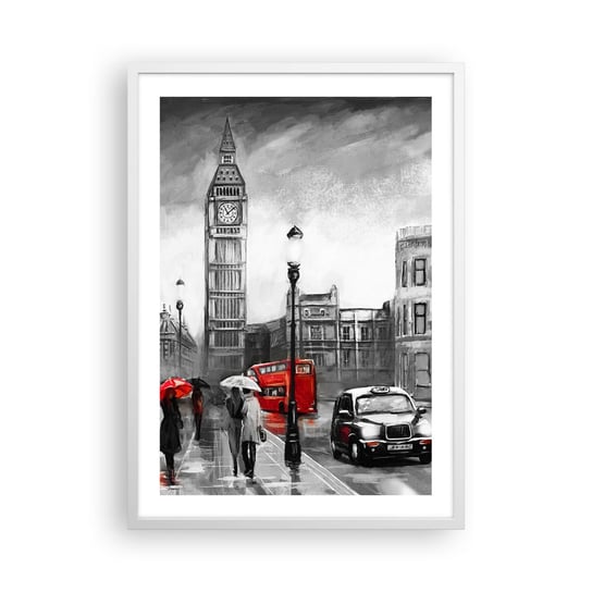Obraz - Plakat - Wcale nie szare miasto - 50x70cm - Londyn Miasto Architektura - Nowoczesny modny obraz Plakat rama biała ARTTOR ARTTOR