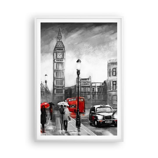 Obraz - Plakat - Wcale nie szare miasto - 70x100cm - Londyn Miasto Architektura - Foto Plakaty w ramie koloru białego do Salonu Sypialni ARTTOR ARTTOR