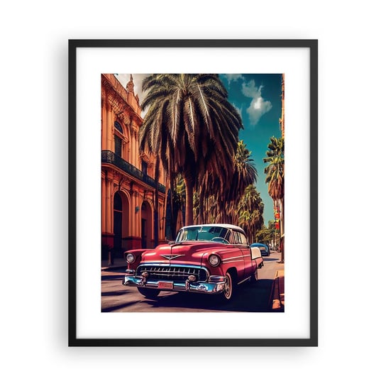 Obraz - Plakat - Wciąż jeszcze w Hawanie - 40x50cm - Retro Auto Palma - Foto Plakaty w ramie koloru czarnego do Salonu Sypialni ARTTOR ARTTOR