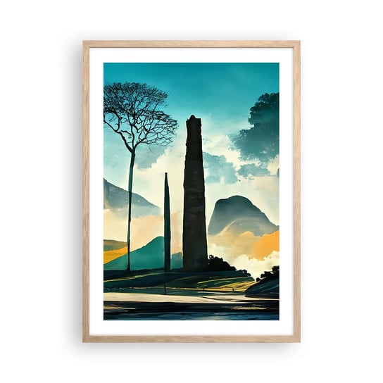 Obraz - Plakat - Wciąż wyżej i wyżej - 50x70cm - Pejzaż Brazylia Góry - Nowoczesny modny obraz Plakat rama jasny dąb ARTTOR ARTTOR