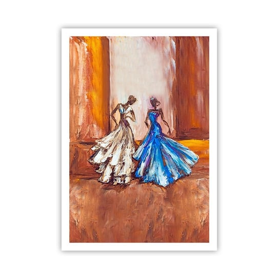 Obraz - Plakat - Wdzięczny duet - 70x100cm - Kobieta Suknia Ślubna Moda - Foto Plakaty bez ramy na ścianę do Salonu Sypialni ARTTOR ARTTOR