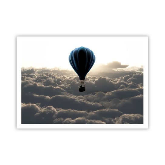 Obraz - Plakat - Wędrowiec ponad chmurami - 100x70cm - Krajobraz Lot Balonem Podróże - Foto Plakaty bez ramy na ścianę do Salonu Sypialni ARTTOR ARTTOR