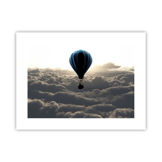 Obraz - Plakat - Wędrowiec ponad chmurami - 40x30cm - Krajobraz Lot Balonem Podróże - Foto Plakaty na ścianę bez ramy - Plakat do Salonu Sypialni ARTTOR ARTTOR