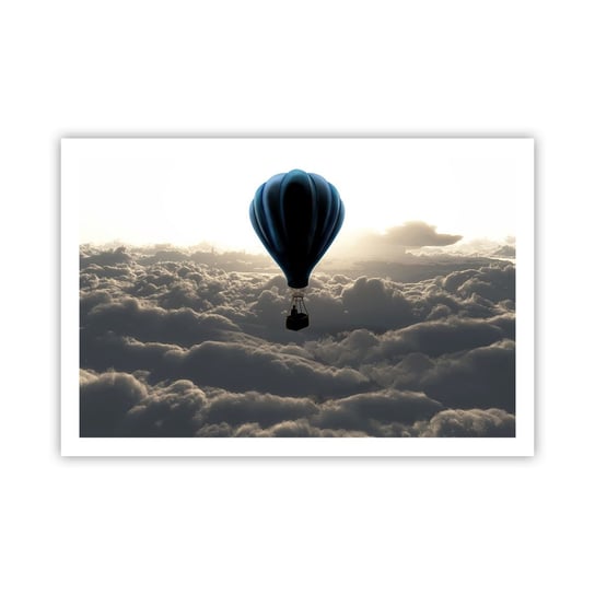 Obraz - Plakat - Wędrowiec ponad chmurami - 91x61cm - Krajobraz Lot Balonem Podróże - Foto Plakaty na ścianę bez ramy - Plakat do Salonu Sypialni ARTTOR ARTTOR
