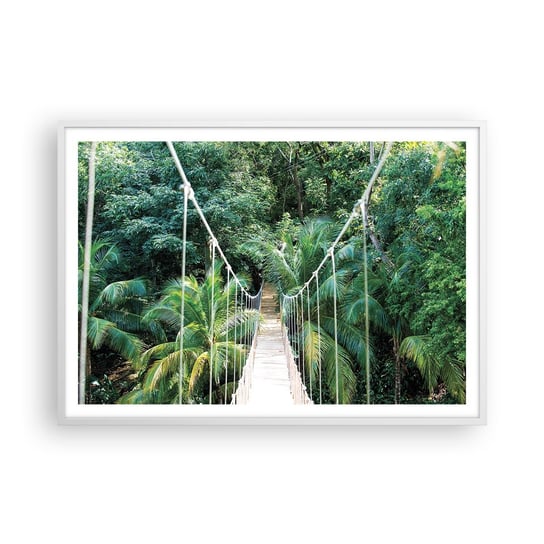 Obraz - Plakat - Welcome to the jungle! - 100x70cm - Krajobraz Dżungla Honduras - Foto Plakaty w ramie koloru białego do Salonu Sypialni ARTTOR ARTTOR