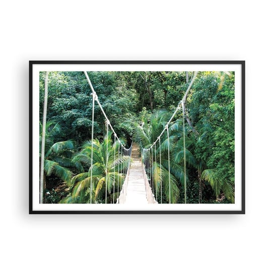 Obraz - Plakat - Welcome to the jungle! - 100x70cm - Krajobraz Dżungla Honduras - Foto Plakaty w ramie koloru czarnego do Salonu Sypialni ARTTOR ARTTOR