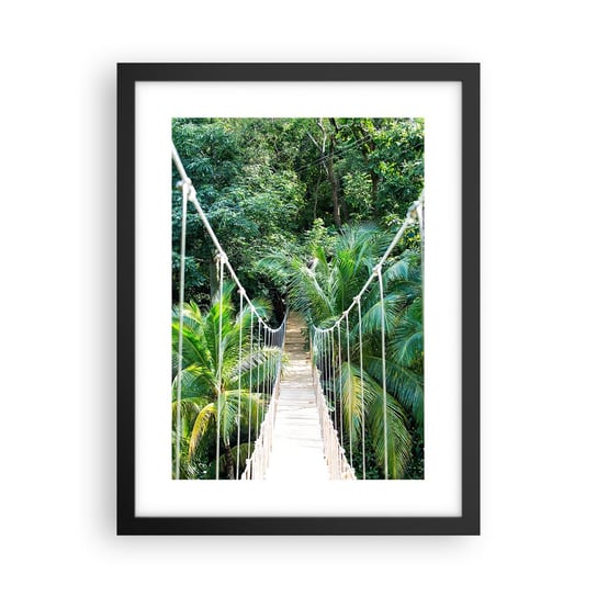 Obraz - Plakat - Welcome to the jungle! - 30x40cm - Krajobraz Dżungla Honduras - Foto Plakaty na ścianę w czarnej ramie - Plakat do Salonu Sypialni ARTTOR ARTTOR