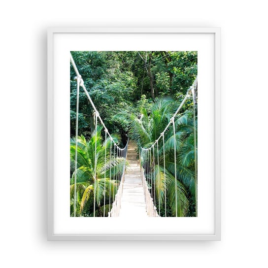 Obraz - Plakat - Welcome to the jungle! - 40x50cm - Krajobraz Dżungla Honduras - Foto Plakaty w ramie koloru białego do Salonu Sypialni ARTTOR ARTTOR