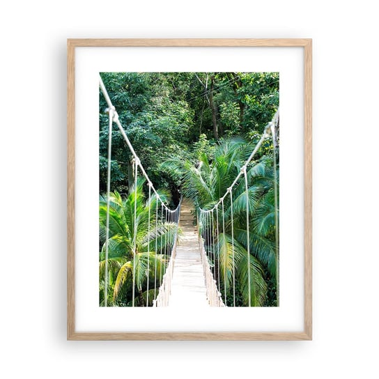 Obraz - Plakat - Welcome to the jungle! - 40x50cm - Krajobraz Dżungla Honduras - Foto Plakaty w ramie koloru jasny dąb do Salonu Sypialni ARTTOR ARTTOR