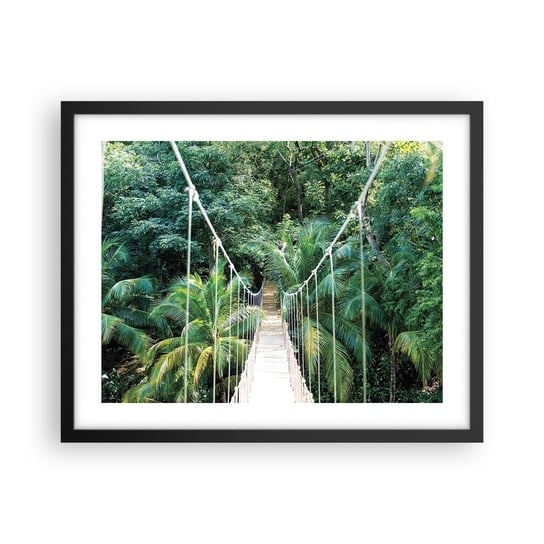 Obraz - Plakat - Welcome to the jungle! - 50x40cm - Krajobraz Dżungla Honduras - Foto Plakaty w ramie koloru czarnego do Salonu Sypialni ARTTOR ARTTOR
