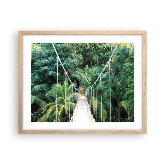 Obraz - Plakat - Welcome to the jungle! - 50x40cm - Krajobraz Dżungla Honduras - Foto Plakaty w ramie koloru jasny dąb do Salonu Sypialni ARTTOR ARTTOR