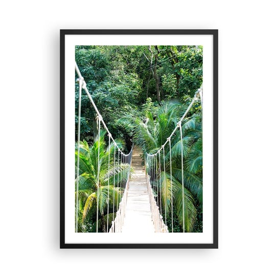 Obraz - Plakat - Welcome to the jungle! - 50x70cm - Krajobraz Dżungla Honduras - Nowoczesny modny obraz Plakat czarna rama ARTTOR ARTTOR